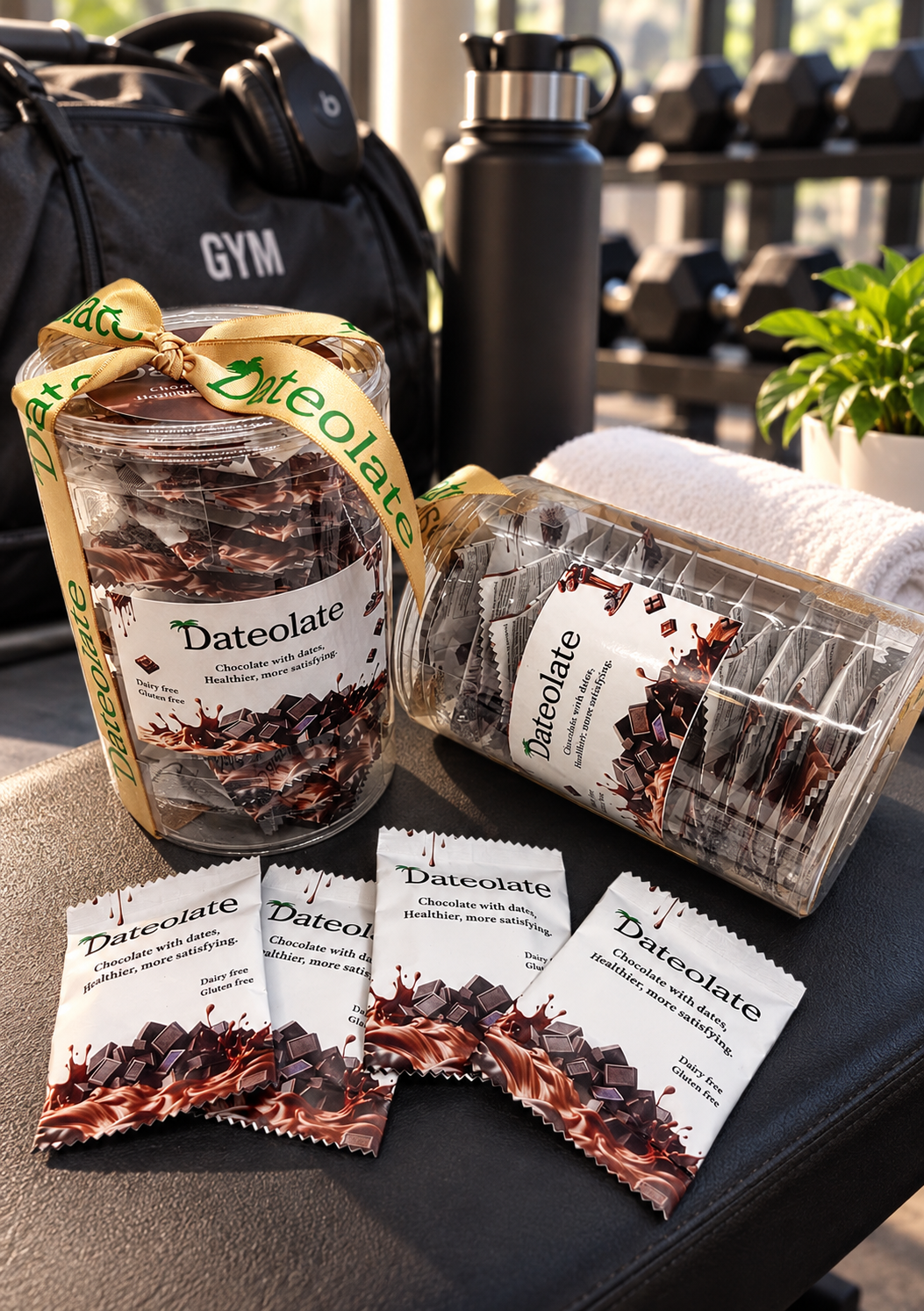 2 Pack - Individual Wrapped Dateolate , 2*14pc. All Natural Filling, Dairy Free ,Gluten Free, Kosher