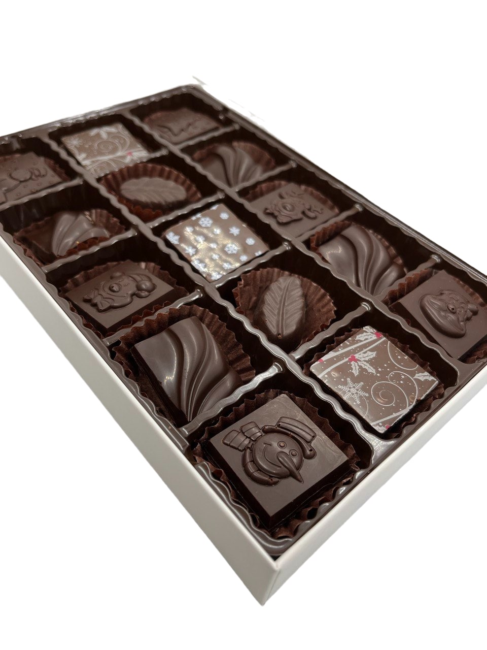 Holiday and Christmas Chocolate- Low Calorie, Gluten Free, All Natural, No Sugar Rush