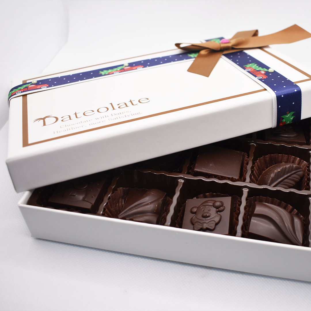 Holiday and Christmas Chocolate- Low Calorie, Gluten Free, All Natural, No Sugar Rush